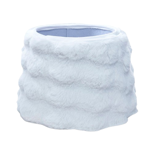 [TS0306] 24" WHITE FUR TREE COLLAR 