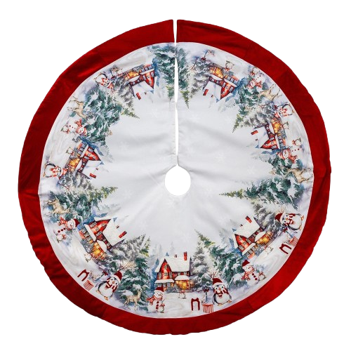 [TS0323] 48" VELVET BEADED TREE SKIRT 