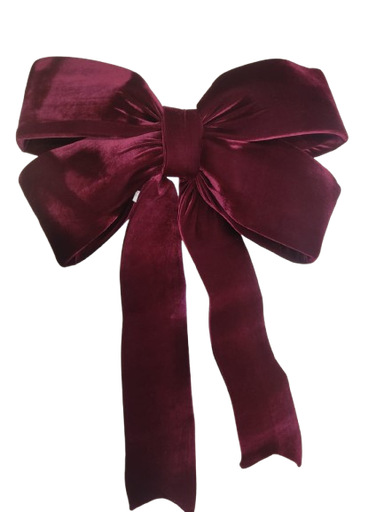 [002085] 32” X 40” LAZO DE TERCIOPELO BURGUNDY
