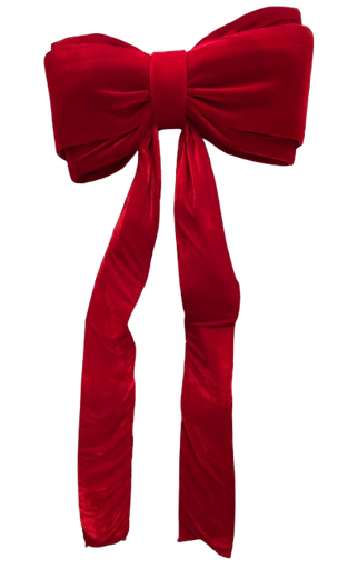 [002096] 32” X 60” LAZO XL DE TERCIOPELO ROJO 