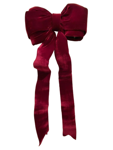 [002097]  32” X 60” LAZO XL DE TERCIOPELO BURGUNDY 