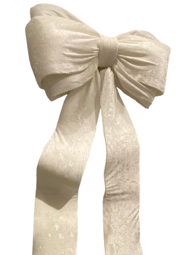 [002099] 32” X 60” LAZO XL DE TERCIOPELO BLANCO 