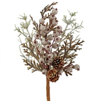 [MTX54439] 14" GLITTER CEDAR/BERRY/PINE PICK