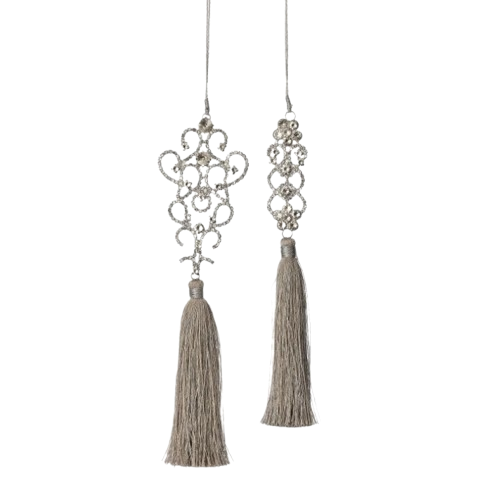 [MTX75367] 8"JEWEL EMBLEM W/TASSEL ORNAMENT - INDIVIDUAL