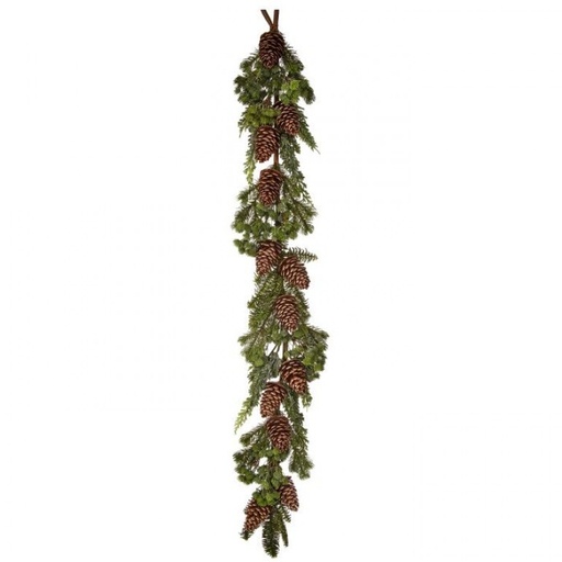 [MTX67989] 48" PE PINE/SPRUCE PINECONES GARLD UV PROOF