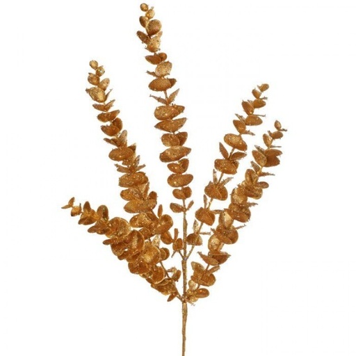 [MTX68063] 24" GLIITER/SEQUIN EUCALYPTUS SPRAY GOLD