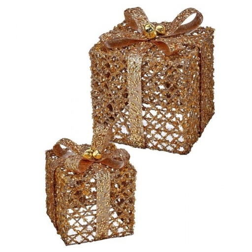 [MTX69536] 6" - METAL GIFT BOX GLITTER INDIVIDUAL 