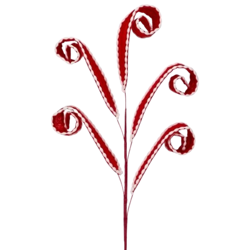 [MTX75881] 32" FELT W/PIPING CURL SPRAY - RED WHITE