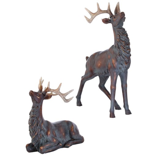 [MTX73044] 16.5" - RESIN HIGHLANDS DEER INDIVIDUAL PARADO