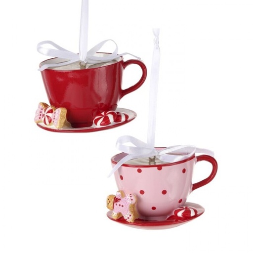 [MTX73150] 4" RESIN COCOA/SWEETS MUG ORNAMENT / INDIVIDUAL 