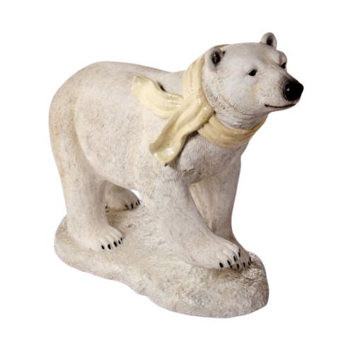 [MTX66551] 36" MGO OUTDOOR WALKING POLAR BEAR W/SCARF 