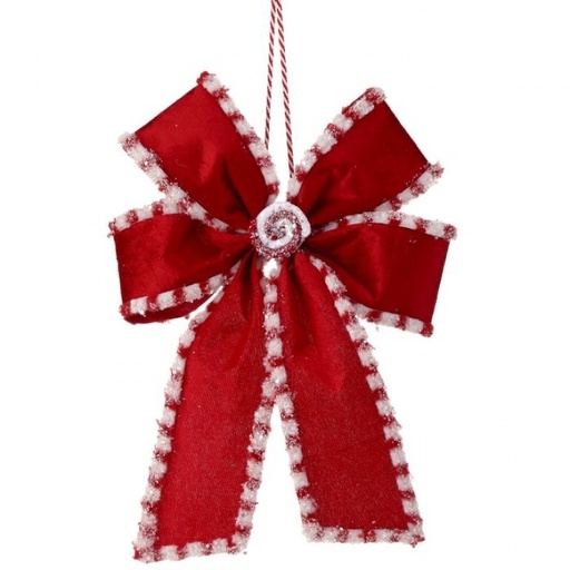 [MTX73414] 15" VELVET SWEETS BOW ORNAMENT W/CANDY