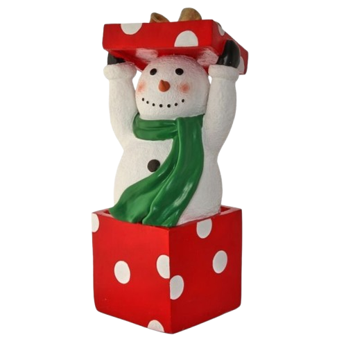 [MTX66547] 26" MGO OUTDOOR SNOWMAN STANDING IN GIFTBOX