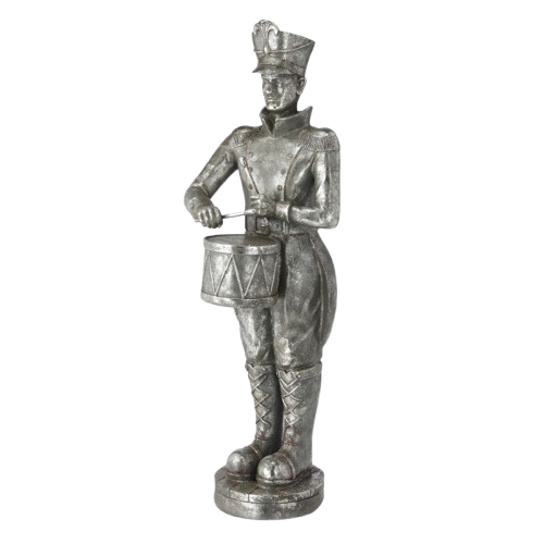 [MTX73171] 48" RESIN OUTDOOR ROYAL COURT SOLDIER W/DRUM