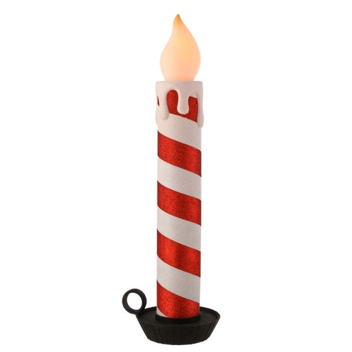 [MTX74333] 37.5" LED/BTY/TMR USB VINTAGE CANDLE W/BASE