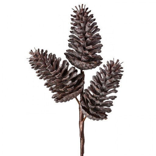 [MTX74492] 22" PLASTIC WINTER CHALET PINECONE SPRAY X3