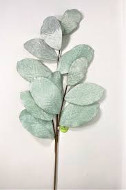 [MTX63844] 37" GLITTER TRINITY MAGNOLIA LEAF SPRAY AQUA 