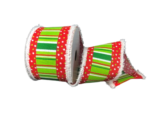[X917540-17] Cmas Lime/Red, Extra-Christmas 2.5¨X10Y