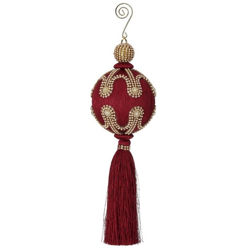 [MTX72836] 8" ROYAL JEWEL BALL W/TASSEL ORNAMENT