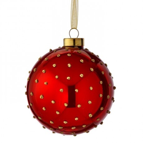 [MTX74658] 4" DIMPLED GLASS BALL ORNAMENT