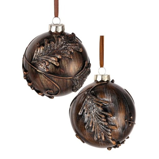[MTX74653] 4" PATTERNED GLASS BALL ORNAMENT INDIVIDUAL