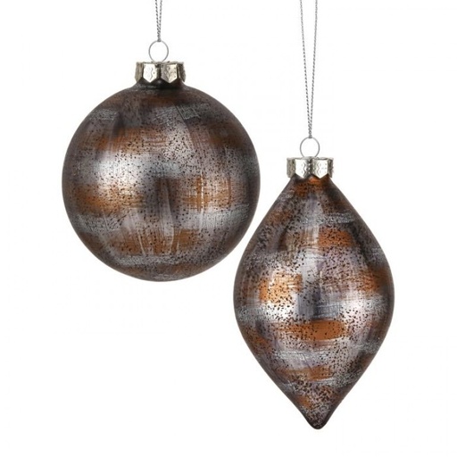 [MTX74651] 4-6" GLASS VINTAGE BALL/FINIAL ORNAMENT INDIVIDUAL