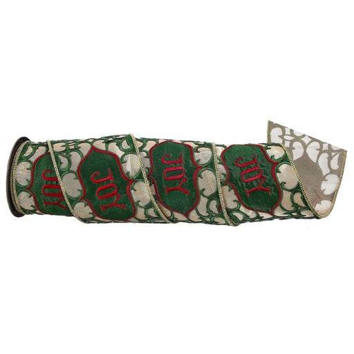 [MTX74589] 4'X5Y DUPION CENTER MEDAILLION "JOY"RIBBON