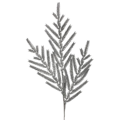 [MTX74557] 22" GLITTERED PINE SPRAY SILVER