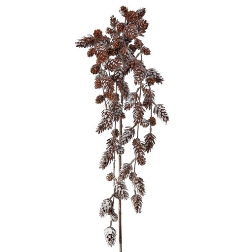 [MTX74522] 46" PL MINI SNOWY PINE CONE HANGING SPRAY
