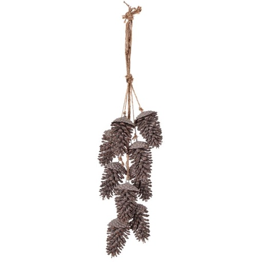 [MTX74494] 30" WINTER CHALET CONE DROP W/JUTE X9
