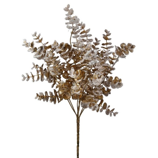 [MTX74473] 15" METALLIC SNOW MINI EUCALYPTUS BUSH X6