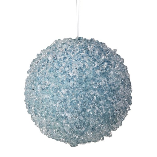 [MTX74443] 4" GLITTERED ICED BALL ORNAMENT