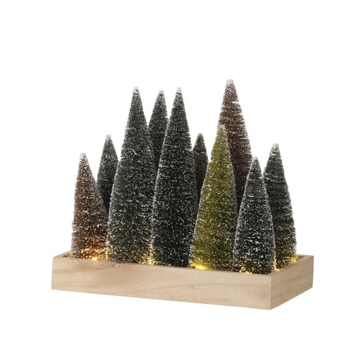 [MTX74365] 10" LED/BTY/TMR FOREST SISAL TREE GROVE/CRATE