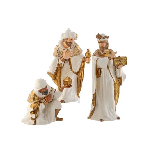 [MTX74292] 6.5-12.5" PORCELAIN THREE KINGS SET/3