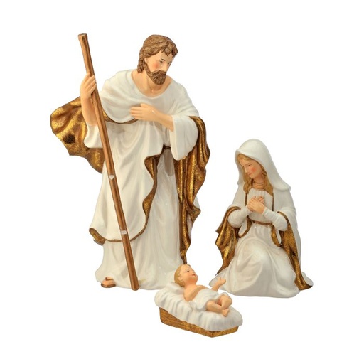 [MTX74291] 4-12.5" PORCELAIN HOLY FAMILY SET/3