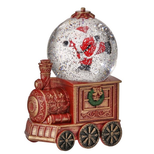 [MTX74268] 12.5"LED/BTY/TMR USB SMAN W/SCENE WATER GLOBE