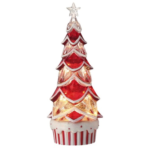 [MTX74265] 12"LED/BTY/TMR USB CANDY TREE WATER GLOBE