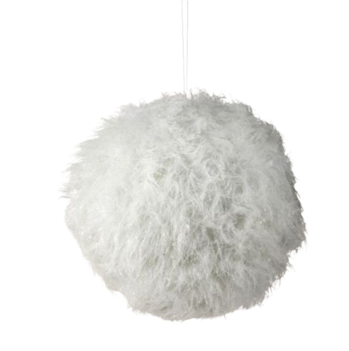 [MTX74230] 8" GLITTER SNOW FAUX FUR BALL