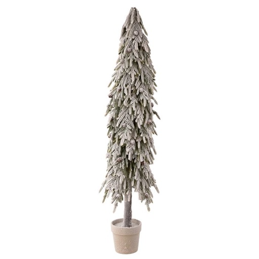 [MTX74093] 60"  POTTED S TOUCH  SNOW NORFOLK PINE TREE