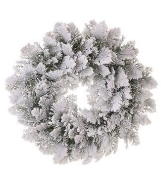 [MTX74048] 22" SNOWY ACADIA CEDAR WREATH