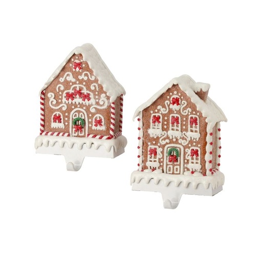 [MTX73848] 7-8" C. DOUGH GNGRBREAD STOCKING HLDR INDIVIDUAL