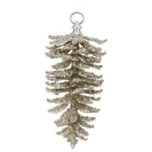 [MTX73792] 10" GLITTER ICED PINECONE ORNAMENT