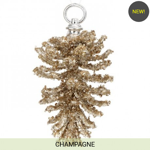 [MTX73791] 7" GLITTER ICED PINECONE ORNAMENT