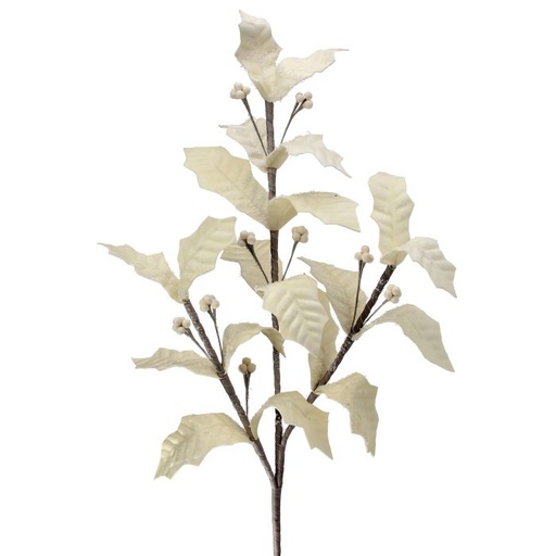 [MTX73728] 38" FOAM HOLLY SPRAY W/SNOW AND BERRY