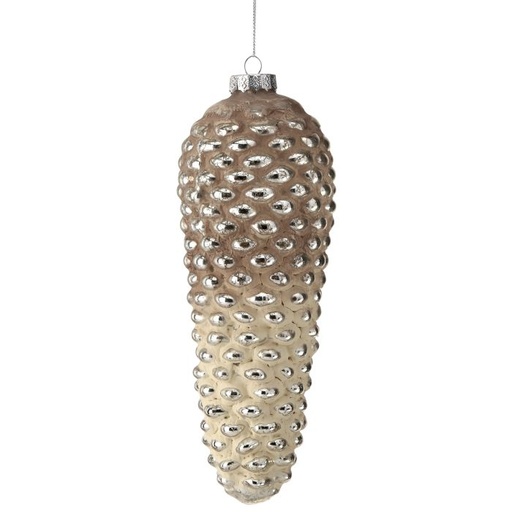 [MTX73666] 9" GLASS HOMBRE' PINECONE ORNAMENT