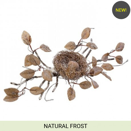 [MTX73487] 15" WINTER SNOWY NEST W/BRANCH AND EGG