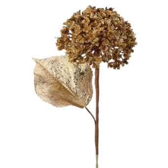 [MTX73479] 21" METALLIC GLITTER MINI HYDRAGNEA STEM