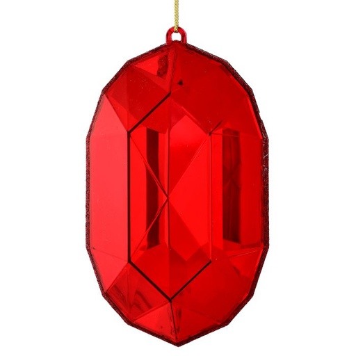 [MTX73445] 6.5" ACRYLIC OVAL PRECIOUS GEM ORNAMENT