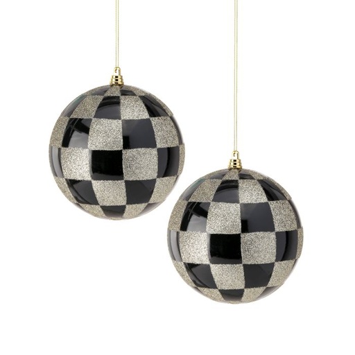 [743903235963] 150MM VP CHECK/GLTR BALL ORNAMENT BOX/2