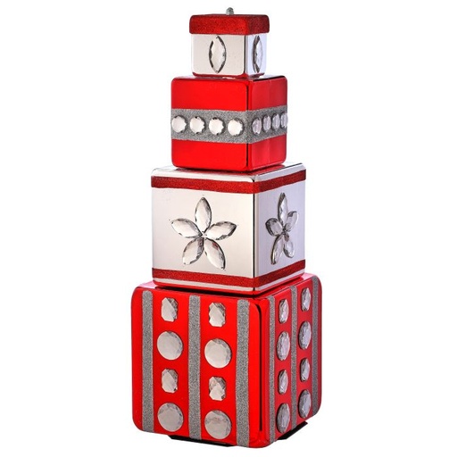 [MTX73430] 28.5" CHRISTMAS JEWELS GIFT BOX  FINIAL 